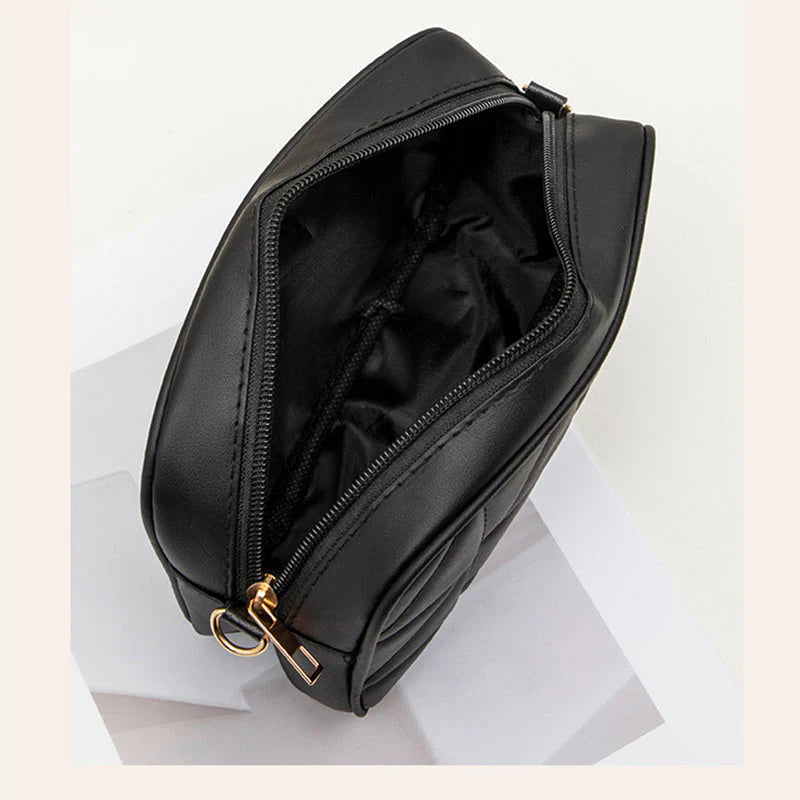Grey Grace Quilted Crossbody Bag
