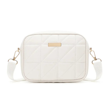 Grey Grace Quilted Crossbody Bag