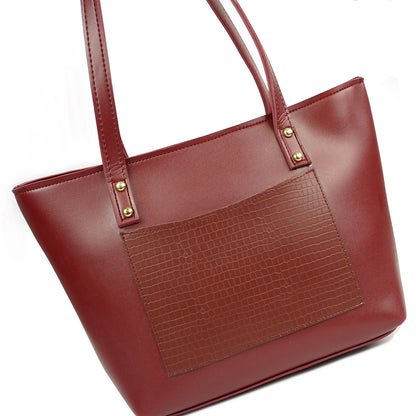 MAROON REENA TOTE BAG