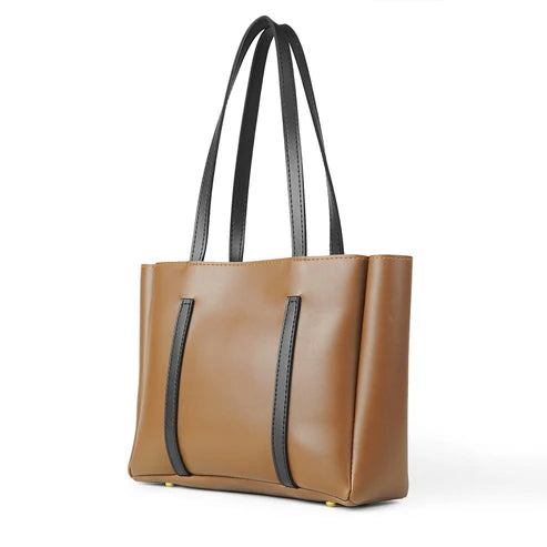 Brown And Black Tote Bag