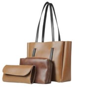 Brown And Black 3 pieces Bag set