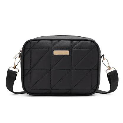 Grey Grace Quilted Crossbody Bag
